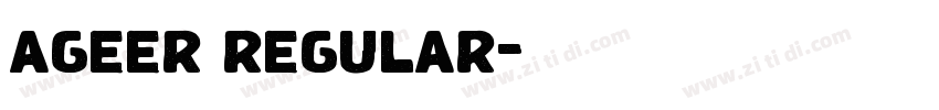ageer regular字体转换